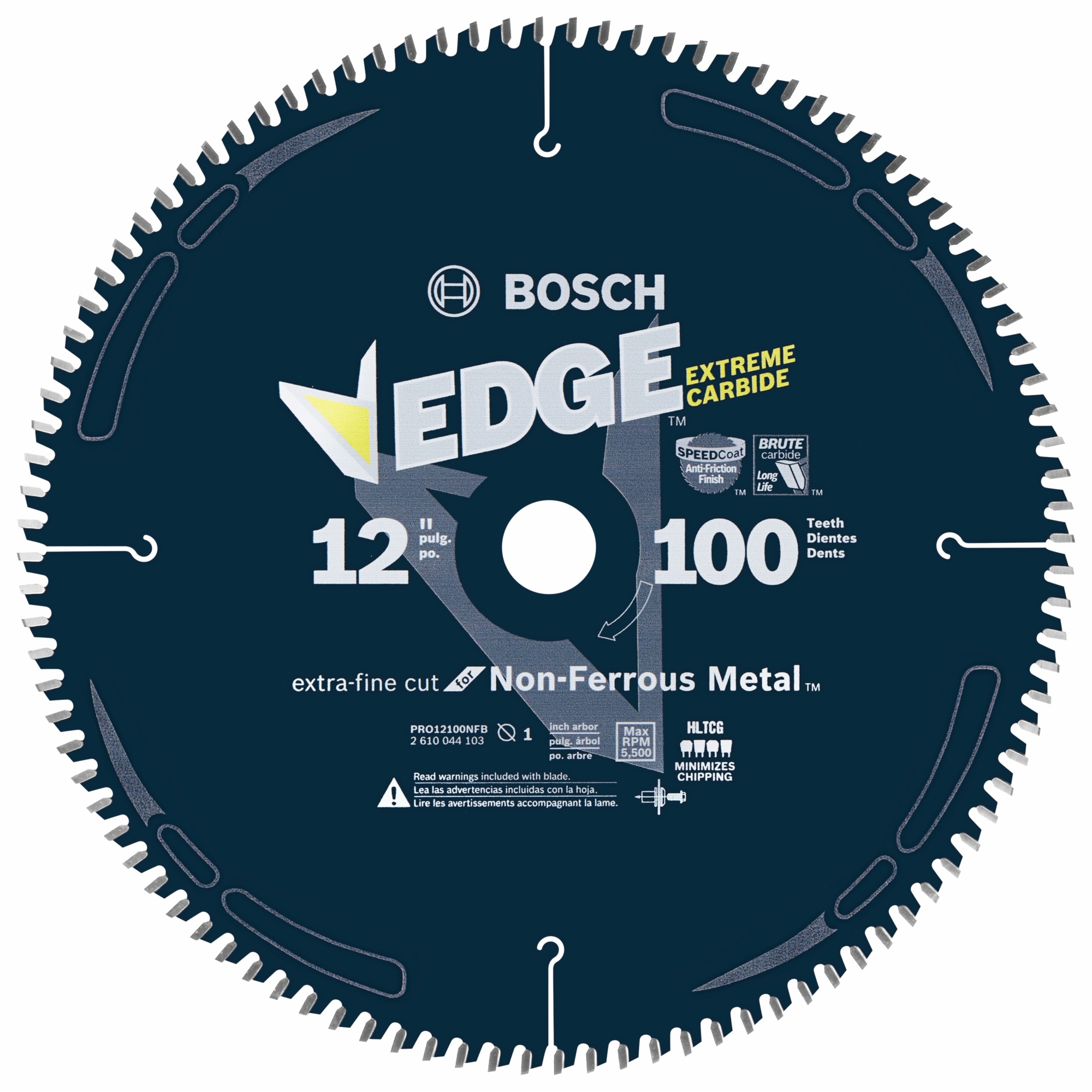 Bosch Edge Non-Ferrous Metal-Cutting Circular Saw Blade — 12in., 100 Tooth, Model# PRO12100NFB